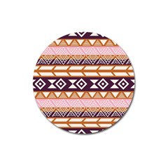 Print Pattern Design Vintage Magnet 3  (round) by Ravend