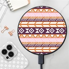 Print Pattern Design Vintage Wireless Fast Charger(black) by Ravend