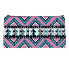 Pink Pattern Design Vintage Pencil Case by Ravend