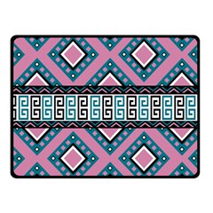 Pink Pattern Design Vintage Fleece Blanket (small) by Ravend