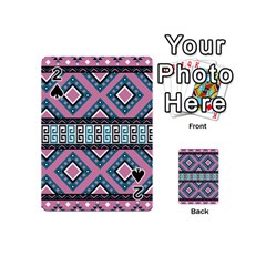 Pink Pattern Design Vintage Playing Cards 54 Designs (mini) by Ravend