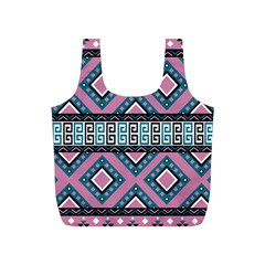 Pink Pattern Design Vintage Full Print Recycle Bag (s) by Ravend