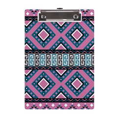 Pink Pattern Design Vintage A5 Acrylic Clipboard by Ravend