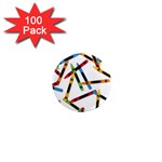 Crayons Color Pencils Stationary 1  Mini Magnets (100 pack)  Front