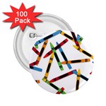 Crayons Color Pencils Stationary 2.25  Buttons (100 pack)  Front