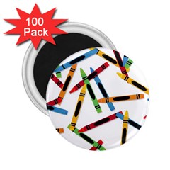 Crayons Color Pencils Stationary 2 25  Magnets (100 Pack)  by Ravend