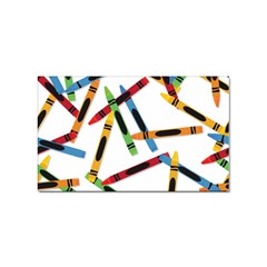 Crayons Color Pencils Stationary Sticker (rectangular) by Ravend