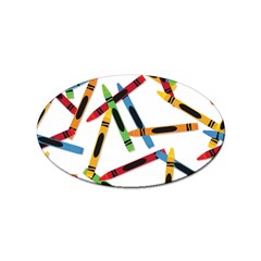 Crayons Color Pencils Stationary Sticker Oval (10 Pack) by Ravend