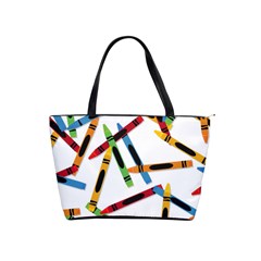 Crayons Color Pencils Stationary Classic Shoulder Handbag by Ravend