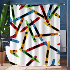 Crayons Color Pencils Stationary Shower Curtain 60  X 72  (medium)  by Ravend