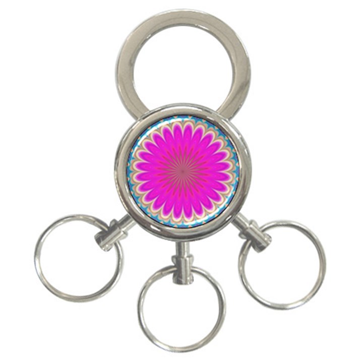 Wallpaper Decoration Generated 3-Ring Key Chain