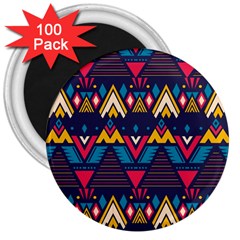 Pattern Colorful Aztec 3  Magnets (100 Pack) by Ravend