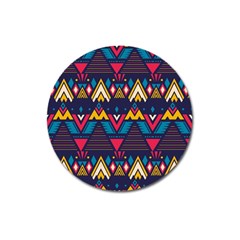 Pattern Colorful Aztec Magnet 3  (round) by Ravend