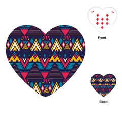 Pattern Colorful Aztec Playing Cards Single Design (heart) by Ravend