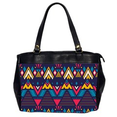 Pattern Colorful Aztec Oversize Office Handbag (2 Sides) by Ravend