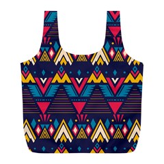 Pattern Colorful Aztec Full Print Recycle Bag (l) by Ravend