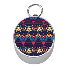 Pattern Colorful Aztec Mini Silver Compasses by Ravend