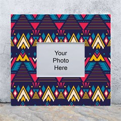 Pattern Colorful Aztec White Wall Photo Frame 5  X 7  by Ravend