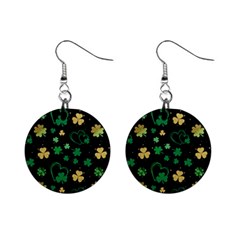 Clovers Flowers Clover Pat Mini Button Earrings by Ravend