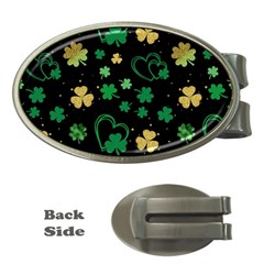 Clovers Flowers Clover Pat Money Clips (oval)  by Ravend