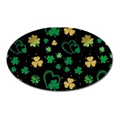 Clovers Flowers Clover Pat Oval Magnet by Ravend