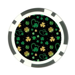 Clovers Flowers Clover Pat Poker Chip Card Guard by Ravend