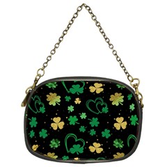 Clovers Flowers Clover Pat Chain Purse (one Side) by Ravend