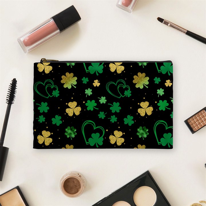 Clovers Flowers Clover Pat Cosmetic Bag (Medium)