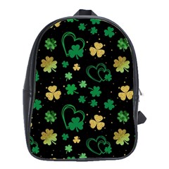 Clovers Flowers Clover Pat School Bag (large) by Ravend