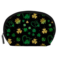 Clovers Flowers Clover Pat Accessory Pouch (large) by Ravend