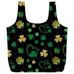 Clovers Flowers Clover Pat Full Print Recycle Bag (xxl) by Ravend