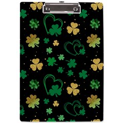 Clovers Flowers Clover Pat A4 Acrylic Clipboard by Ravend