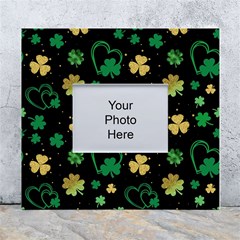 Clovers Flowers Clover Pat White Wall Photo Frame 5  X 7  by Ravend