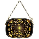 Mushroom Fungus Gold Psychedelic Chain Purse (Two Sides) Front