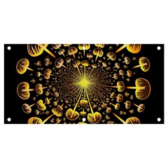 Mushroom Fungus Gold Psychedelic Banner And Sign 4  X 2 