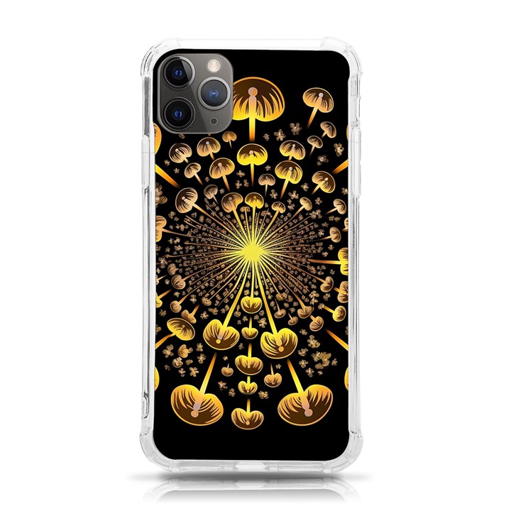 Mushroom Fungus Gold Psychedelic iPhone 11 Pro Max 6.5 Inch TPU UV Print Case