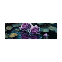 Roses Water Lilies Watercolor Sticker Bumper (100 Pack) by Ravend