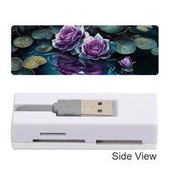 Roses Water Lilies Watercolor Memory Card Reader (stick) by Ravend