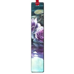 Roses Water Lilies Watercolor Large Book Marks by Ravend