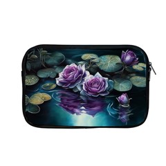 Roses Water Lilies Watercolor Apple Macbook Pro 13  Zipper Case by Ravend