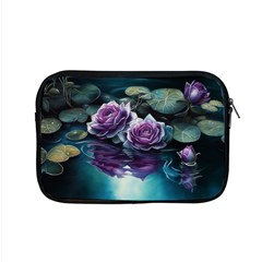 Roses Water Lilies Watercolor Apple Macbook Pro 15  Zipper Case by Ravend