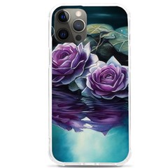 Roses Water Lilies Watercolor Iphone 12 Pro Max Tpu Uv Print Case by Ravend