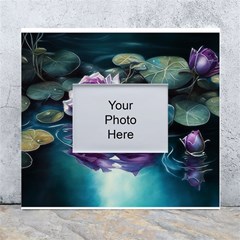 Roses Water Lilies Watercolor White Wall Photo Frame 5  X 7  by Ravend