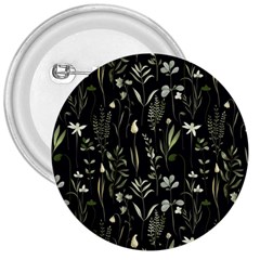 Plants Floral Art Pattern Design 3  Buttons by Ravend