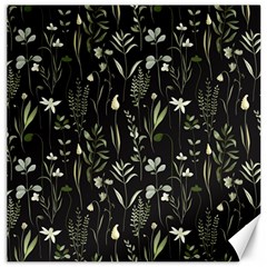 Plants Floral Art Pattern Design Canvas 12  X 12  by Ravend