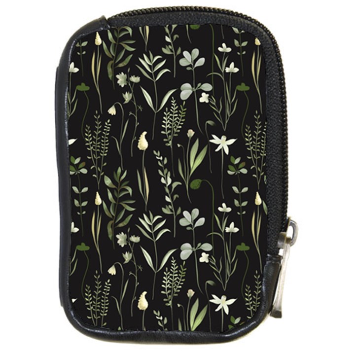 Plants Floral Art Pattern Design Compact Camera Leather Case