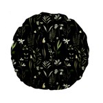 Plants Floral Art Pattern Design Standard 15  Premium Round Cushions Front