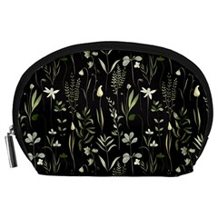 Plants Floral Art Pattern Design Accessory Pouch (large) by Ravend