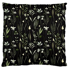 Plants Floral Art Pattern Design Standard Premium Plush Fleece Cushion Case (Two Sides)