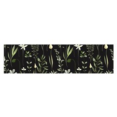 Plants Floral Art Pattern Design Oblong Satin Scarf (16  X 60 ) by Ravend